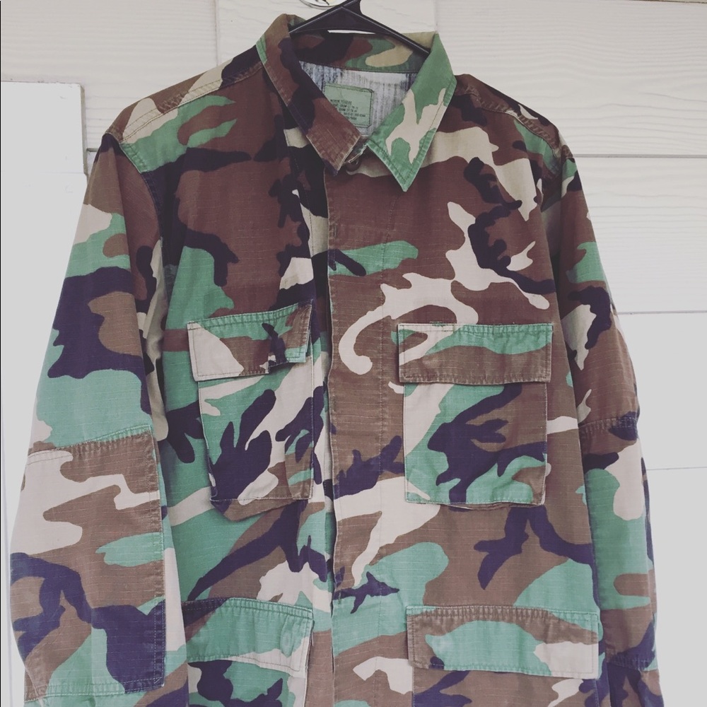 Camo Utility Jacket in Green and Brown